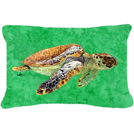 Carolines Treasures Carolines Treasures 8675PW1216 Turtle Indoor & Outdoor Fabric Decorative Pillow 8675PW1216